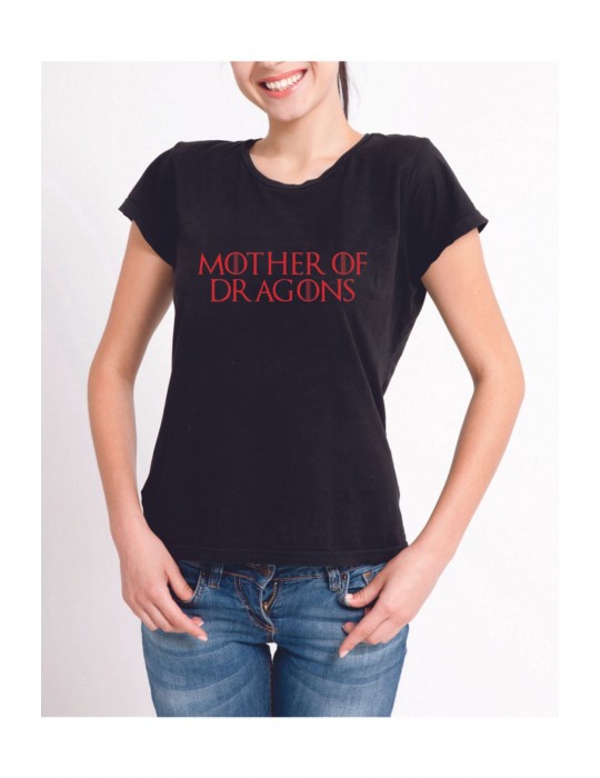 Mother Of Dragon Baskılı Siyah Tişört Mother Of Dragon Baskılı Siyah Tişört