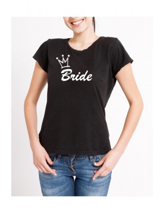 Kadın Siyah Gelin T-Shirt